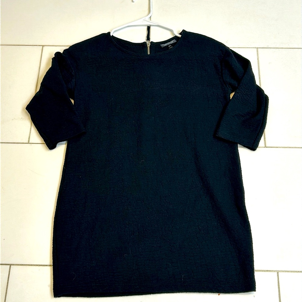 Black three-quarter sleeve top Shop shift dress